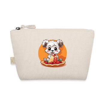 Kawaii Panda with Pancake Cake - Organic Pouch - nature - Front