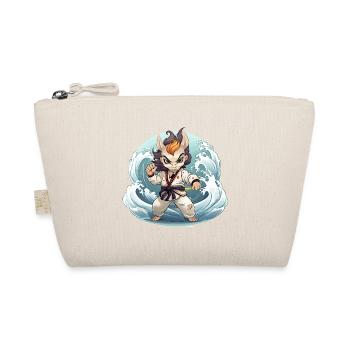 Wave fighter in karate gi - Organic Pouch - nature - Front