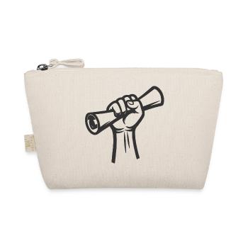 Raised fist on roller - Organic Pouch - nature - Front