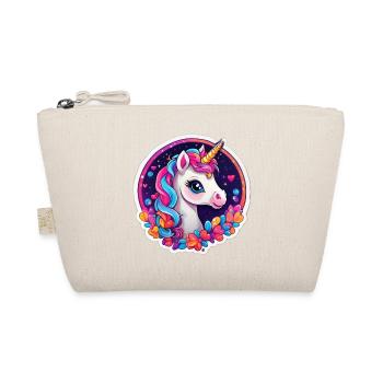 Sternenregenbogen-Einhorn - Bio-Täschchen - Natur - Vorne