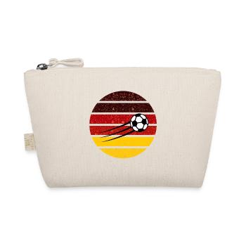 Fußballkreis Deutschland Retro Farbverlauf - Bio-Täschchen - Natur - Vorne