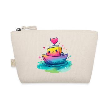 Bateau Cœur dans la Mer Arc-en-ciel - Trousse biologique - nature - Devant