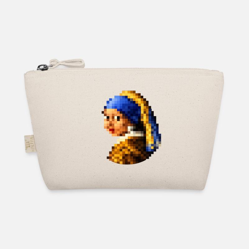 La Fille à la Boucle d’Oreille en Perle Pixelisée Trousse biologique