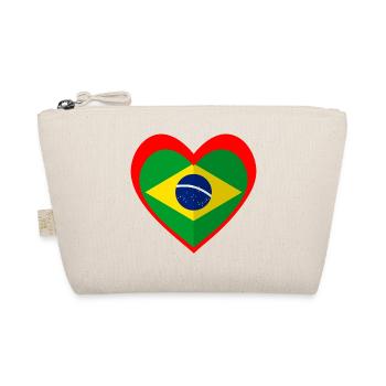 Brasil Coração – Amor pelo Brasil - Bio-Täschchen - Natur - Vorne
