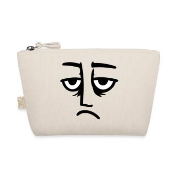 Grumpy sad disappointed face funny - Organic Pouch - nature - Front