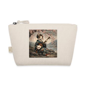 Japanese Neko Geiko Design - Organic Pouch - nature - Front