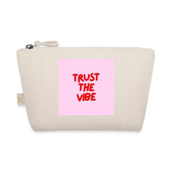 Minimalist TRUST THE VIBE Graphic Tee Design - Trousse biologique - nature - Devant