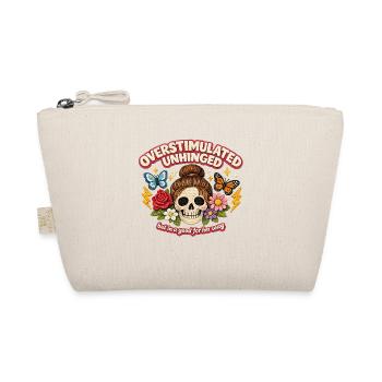 Overstimulated Unhinged Skull Patch Geschenk - Bio-Täschchen - Natur - Vorne