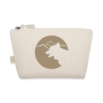Silhouette de chien en montagne ou en dunes - Trousse biologique - nature - Devant