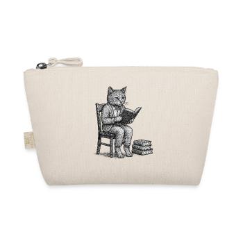 Chat Lecteur en Bretelles - Trousse biologique - nature - Devant