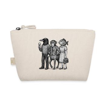 Surreal Animal Family in Formal Attire - Organic Pouch - nature - Front