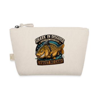 Shark In Disguise – Trust No Carp Funny Design - Organic Pouch - nature - Front