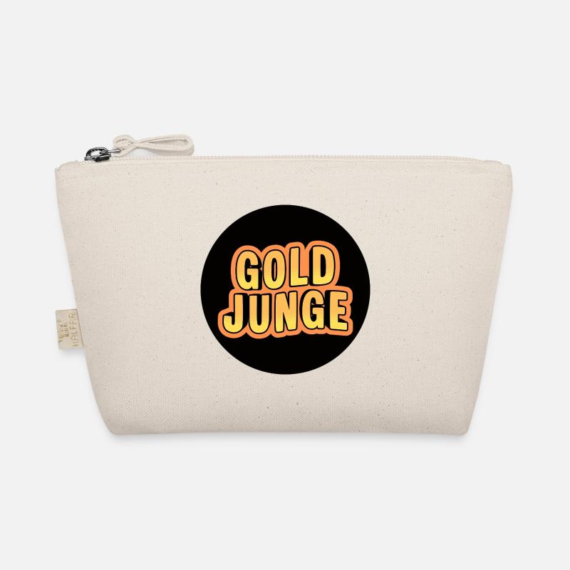 Gold Boy Lettering Organic Pouch