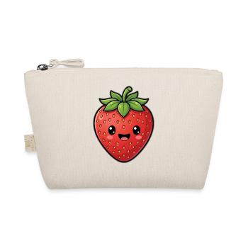 Niedliche Erdbeere - Sommer Frucht Kawaii niedlich - Bio-Täschchen - Natur - Vorne