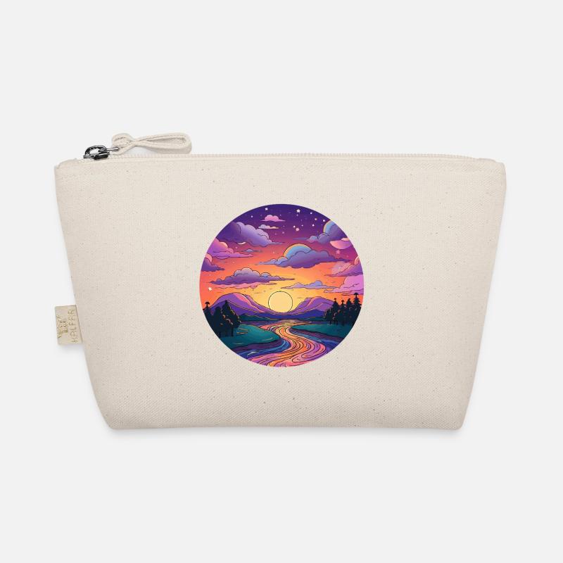 Coucher de soleil sur la rive de la rivière Trousse biologique