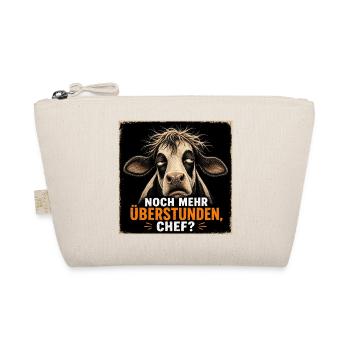 Noch Mehr Überstunden Chef Kuh Humor Motiv - Bio-Täschchen - Natur - Vorne
