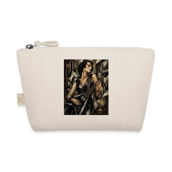 Gothic Guitar Heroine Deco Style - Organic Pouch - nature - Front