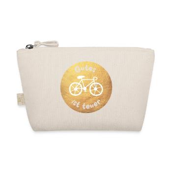 Fahrrad Gold Luxus Rad coole Quotes Sprüche Fan - Bio-Täschchen - Natur - Vorne