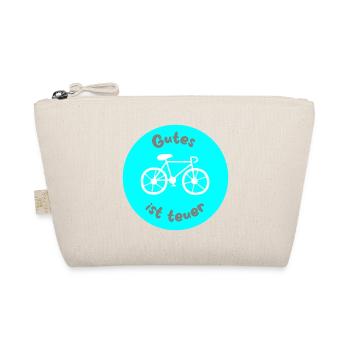 Fahrrad hellblau Rad Kreis coole Sprüche Fan Hobby - Bio-Täschchen - Natur - Vorne