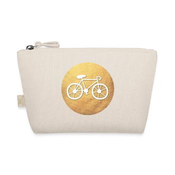 Bicycle Circle Gold Luxury Fan Road Bike Riding Hobby - Organic Pouch - nature - Front