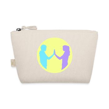 People Group Silhouette Friends Team Together - Organic Pouch - nature - Front