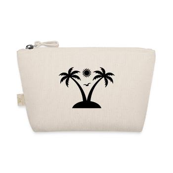 Sticker Île Tropicale - Design Palmiers et Soleil  - Trousse biologique - nature - Devant