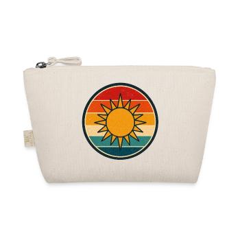 Sun Retro Badge Vintage Style Graphic - Organic Pouch - nature - Front