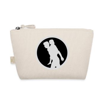 Silhouette père-enfant marchant famille Amour de père - Trousse biologique - nature - Devant