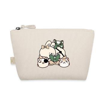 Kawaii Buchclub: Katzen und Kaninchen - Bio-Täschchen - Natur - Vorne