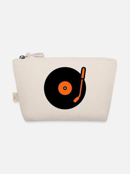 Retro Audio Vinyl Record Tonearm - Organic Pouch - nature - Front