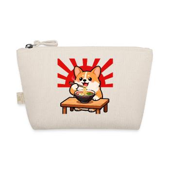 Corgi Isst Ramen Nudel Hund Kawaii - Bio-Täschchen - Natur - Vorne