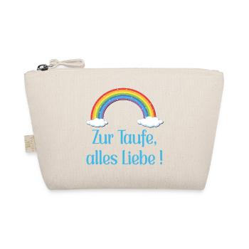 Baby Taufe Glückwünsche - Bio-Täschchen - Natur - Vorne