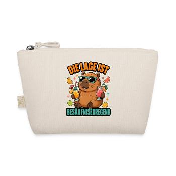 Capybara Cocktail Spruch - Bio-Täschchen - Natur - Vorne