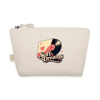 Soft Dreams Vintage Vinyl Retro Music Lovers - Organic Pouch - nature - Front