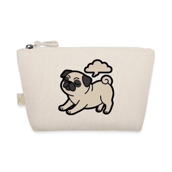 farting pug dog funny - Organic Pouch - nature - Front