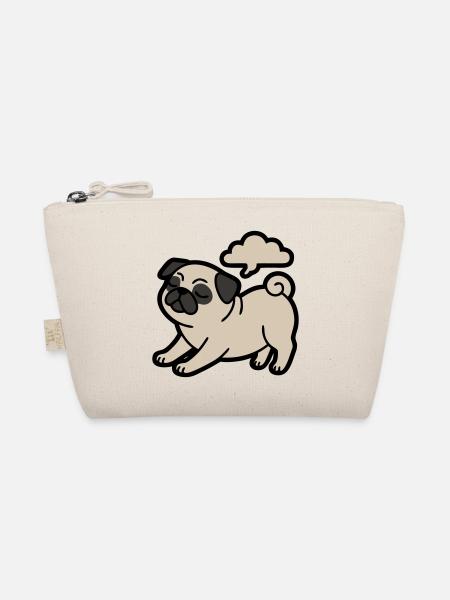 Pug dog qui pète, drôle - Trousse biologique - nature - Devant