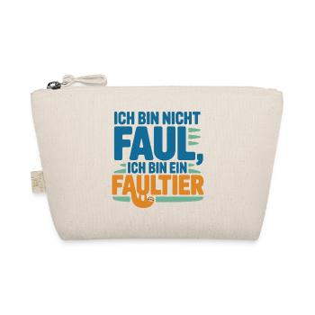 Ich bin nicht faul, ich bin ein Faultier - Bio-Täschchen - Natur - Vorne