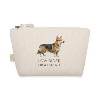 Corgi Low-Poly Art - Small Stature, big spirit - Organic Pouch - nature - Front