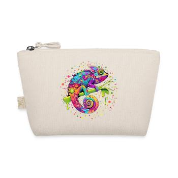 Chameleon Watercolor Fantasy - Organic Pouch - nature - Front