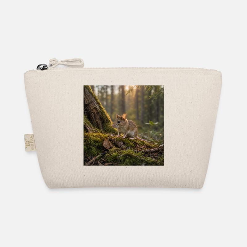 Forest mouse / mouse in evening sun Organic Pouch