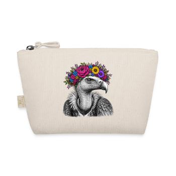 Flower Wreath Bird Portrait - Organic Pouch - nature - Front