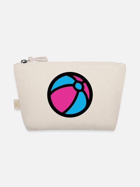 Wasserball Strand Sommer Icon - Bio-Täschchen - Natur - Vorne