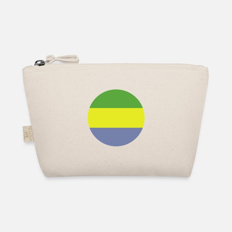 Gabon round flag Organic Pouch