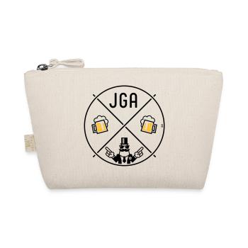 JGA Bräutigam Handzeichen Bier Kreis Symbol POS 2C - Bio-Täschchen - Natur - Vorne