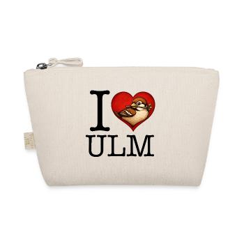 Ulm Motif 6 Ulmer Spatz I Love Ulm Design - Organic Pouch - nature - Front