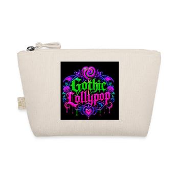 Gothic Halloween Neon Heart - Organic Pouch - nature - Front