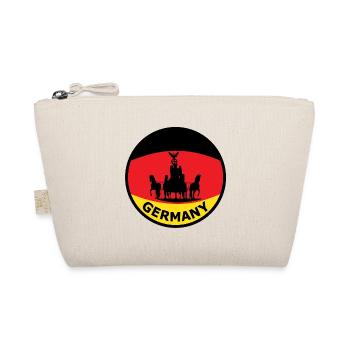 Deutschlandflagge Streitwagen Silhouette - Bio-Täschchen - Natur - Vorne