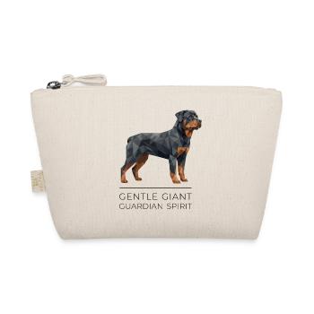 Rottweiler Low-Poly Art - Gentle giant - Organic Pouch - nature - Front