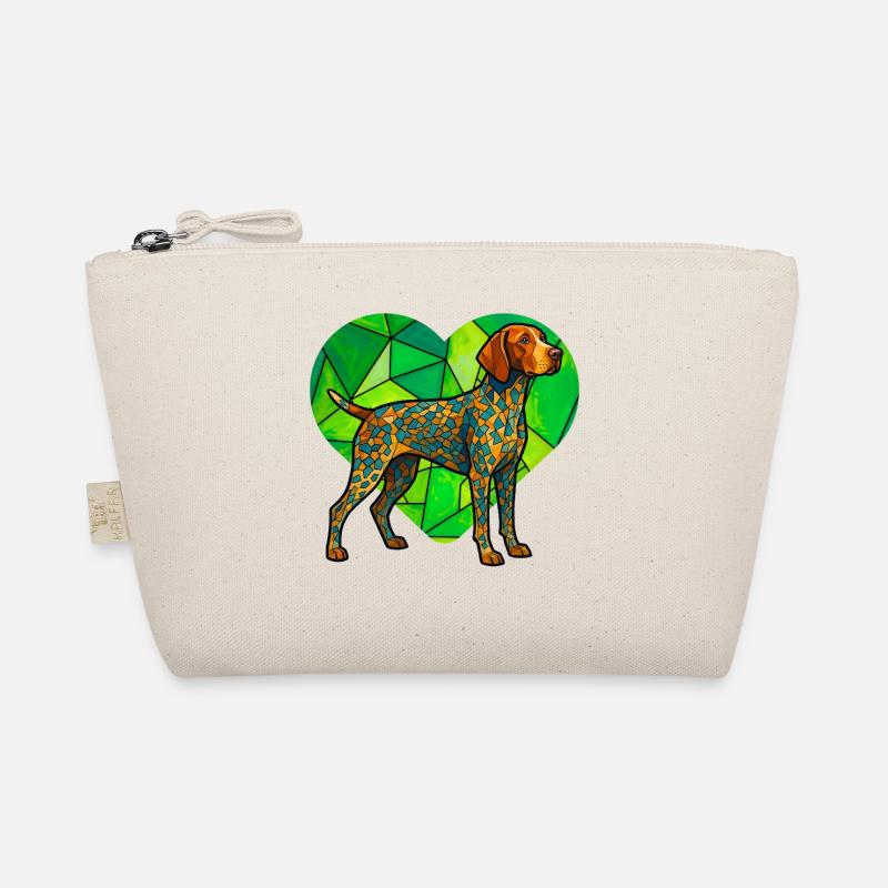 Cubist German Shorthaired Pointer Geometric Art Organic Pouch