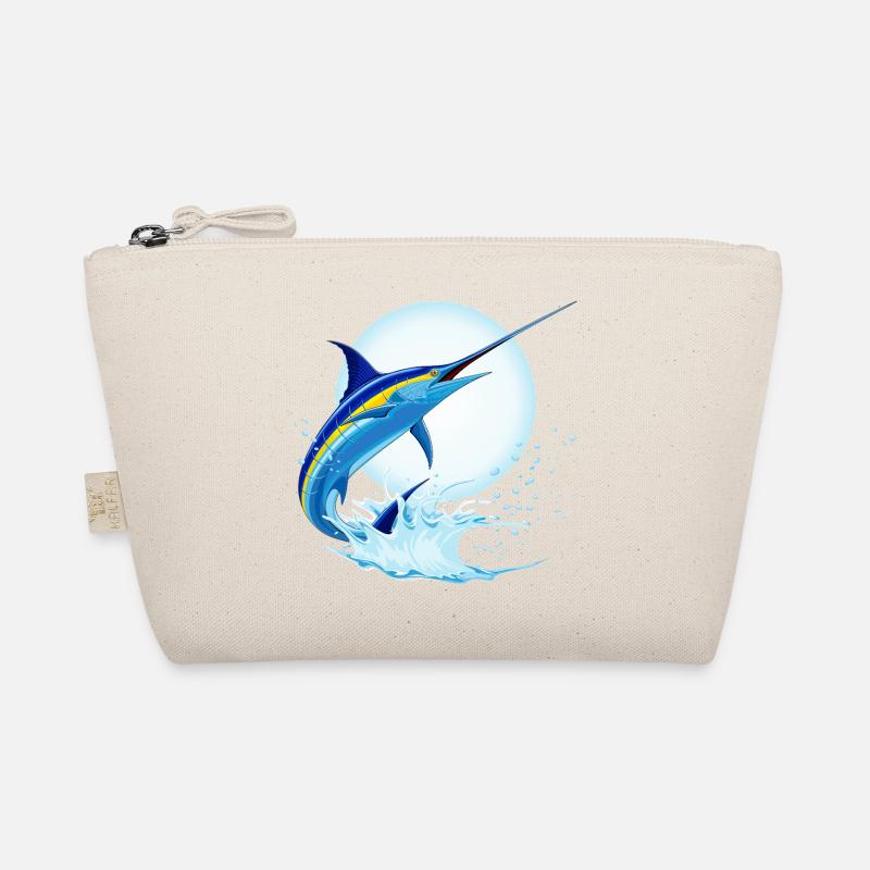 Blauer Marlin-Schwertfisch springt aus dem Ozean - Bio-Täschchen - Natur